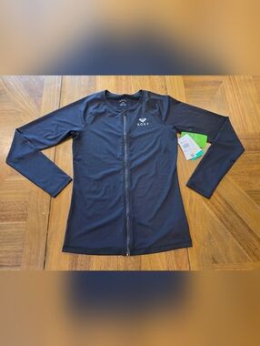 Roxy Zip-up Rash Guard UPF 50+ Surf Hiking Quick-Dry Swim Shirt Sz 12 / L Youth